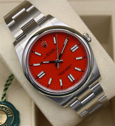 rolex red dial oyster perpetual|rolex datejust red dial.